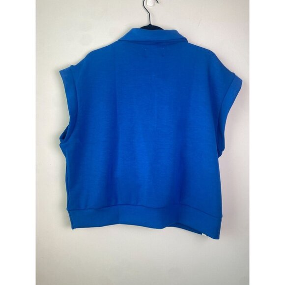 Simply Southern NWT Tess Quarter Zip Short Sleeve Pullover In Royal Size XXL - Picture 6 of 8